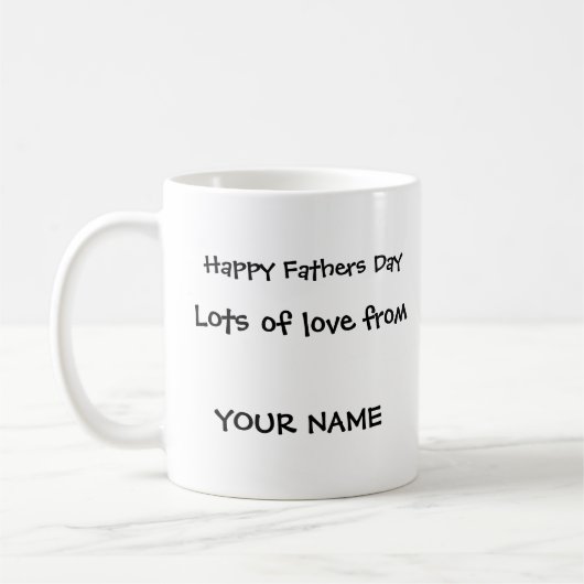 Persoonlijke Happy Fathers Day Mok (Links)