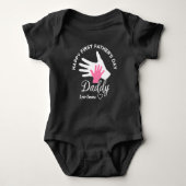 Persoonlijke Happy First Fathers Day van dochter Romper (Voorkant)