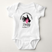 Persoonlijke Happy First Fathers Day van dochter Romper (Voorkant)