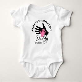 Persoonlijke Happy First Fathers Day van dochter Romper