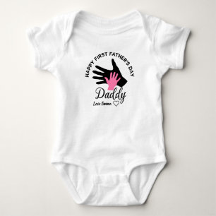 Persoonlijke Happy First Fathers Day van dochter Romper