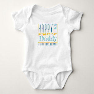 Persoonlijke Happy First Vaderdag Romper