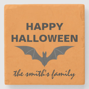 Persoonlijke Happy Halloween Bat Stenen Onderzetter