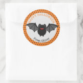 Persoonlijke Happy Halloween Bat Sticker (Tas)