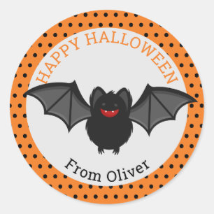 Persoonlijke Happy Halloween Bat Sticker