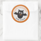Persoonlijke Happy Halloween Bat Sticker (Tas)