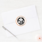 Persoonlijke Happy Halloween Ghost Ronde Sticker (Envelop)