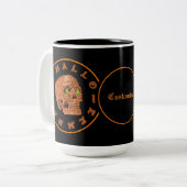 Persoonlijke Happy Halloween Glitter Skull Mok (Voorkant links)