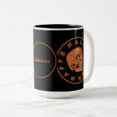 Persoonlijke Happy Halloween Glitter Skull Mok (Voorkant rechts)