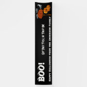 Persoonlijke Happy Halloween uit je familie Spandoek (Verticaal)