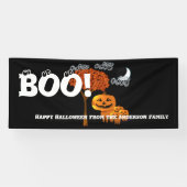 Persoonlijke Happy Halloween uit je familie Spandoek (Horizontaal)