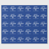 Persoonlijke HAPPY HANUKKAH Blue Star van David Cadeaupapier (Vlak)