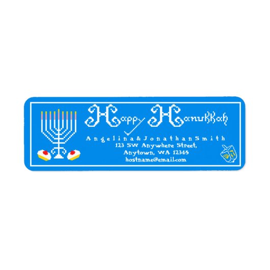 Persoonlijke Happy Hanukkah Holiday Etiket (Voorkant)