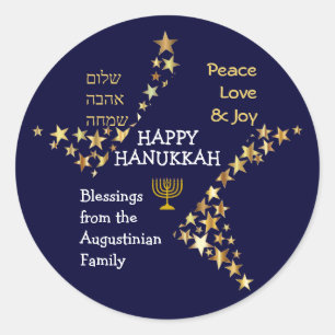 Persoonlijke HAPPY HANUKKAH Ronde Sticker