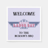 Persoonlijke Happy Labourdag Servet (Voorkant)