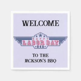 Persoonlijke Happy Labourdag Servet