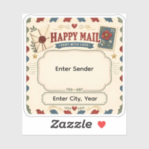 Persoonlijke Happy Mail Pen Pal Envelope Zegel Sti Sticker