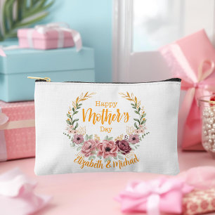 Persoonlijke Happy Moedersdag Bloemen Tasje Etui