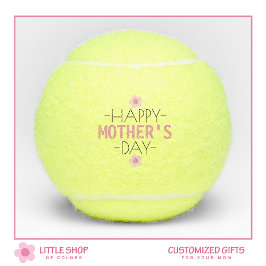 Persoonlijke Happy Mothers Day Floral Tennisballen