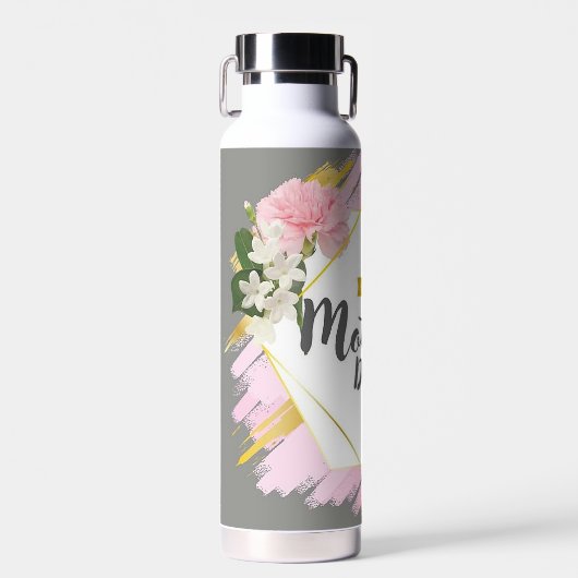 Persoonlijke Happy Mothers Day Waterfles (Voorkant)