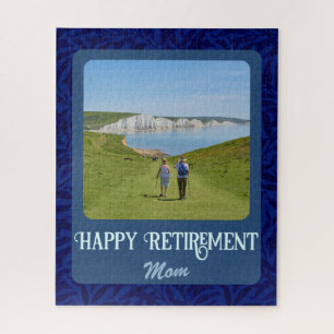 Persoonlijke Happy Retirement cadeaus voor mam Blu Legpuzzel