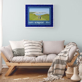 Persoonlijke Happy Retirement cadeaus voor mam Blu Perfect Poster