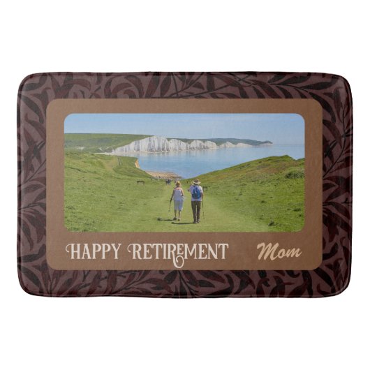 Persoonlijke Happy Retirement cadeaus voor mam Bro Badmat (Voorkant)