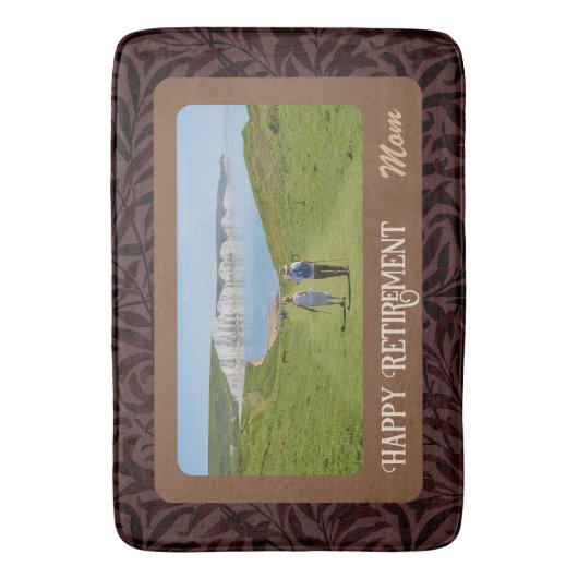 Persoonlijke Happy Retirement cadeaus voor mam Bro Badmat (Voorkant Verticaal)