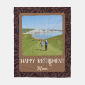 Persoonlijke Happy Retirement cadeaus voor mam Bro Fleece Deken (Voorkant)