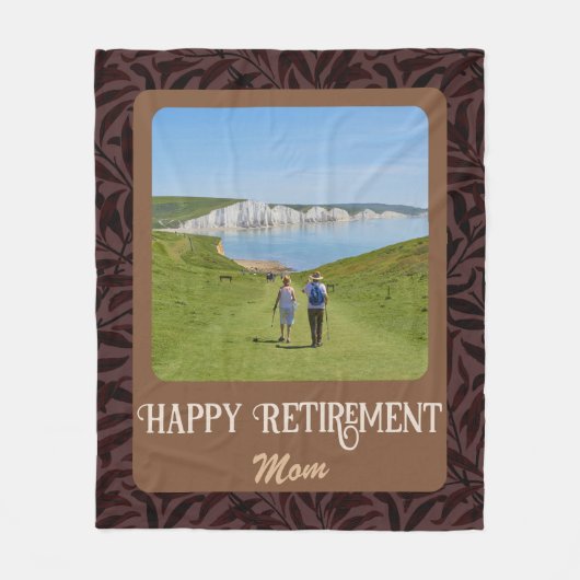 Persoonlijke Happy Retirement cadeaus voor mam Bro Fleece Deken (Voorkant)