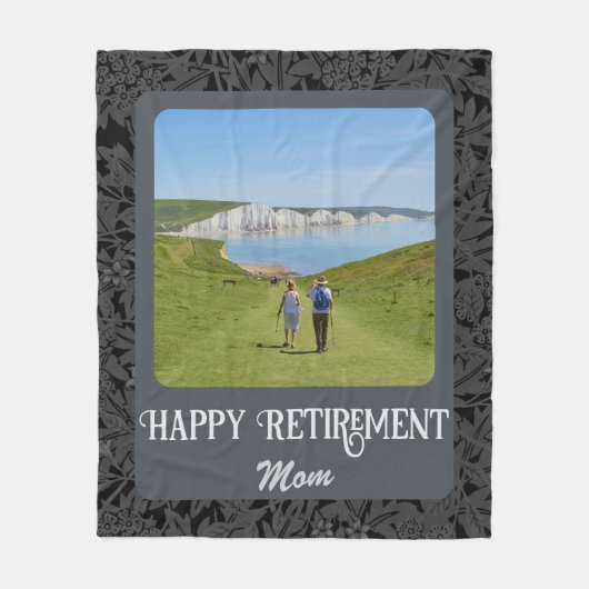Persoonlijke Happy Retirement cadeaus voor mam Gre Fleece Deken (Voorkant)