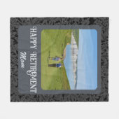 Persoonlijke Happy Retirement cadeaus voor mam Gre Fleece Deken (Voorkant (Horizontaal))