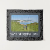 Persoonlijke Happy Retirement cadeaus voor mam Gre Wandkleed (Voorkant (horizontaal))