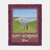 Persoonlijke Happy Retirement cadeaus voor mam Red Fleece Deken (Voorkant)