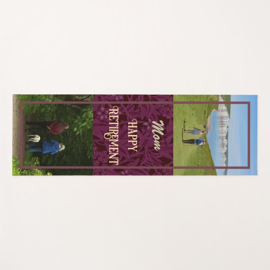 Persoonlijke Happy Retirement cadeaus voor mam Red Yogamat (Voorkant (horizontaal))