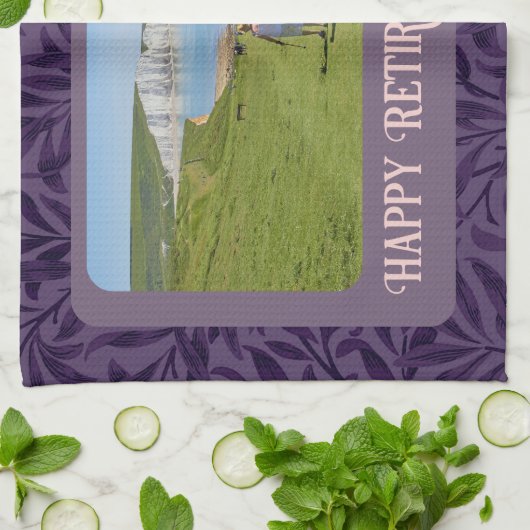 Persoonlijke Happy Retirement cadeaus voor mama Vi Theedoek (Gevouwen)