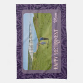 Persoonlijke Happy Retirement cadeaus voor mama Vi Theedoek (Verticaal)