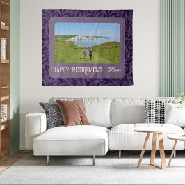 Persoonlijke Happy Retirement cadeaus voor mama Vi Wandkleed
