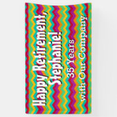 Persoonlijke Happy Retirement Party-banner Spandoek (Verticaal)