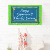 Persoonlijke Happy Retirement Spandoek (Insitu)