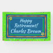 Persoonlijke Happy Retirement Spandoek (Horizontaal)
