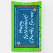 Persoonlijke Happy Retirement Spandoek (Verticaal)