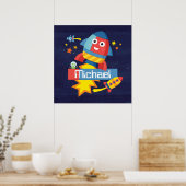 Persoonlijke, Happy Rocket Print (Keuken)