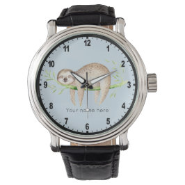 Persoonlijke Happy Sloth Horloge