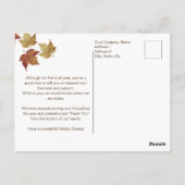 Persoonlijke Happy Thanksgiving Briefkaart (Achterkant)