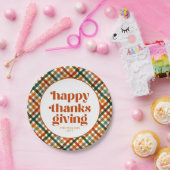 Persoonlijke Happy Thanksgiving Papieren Bordje (Feest)