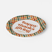 Persoonlijke Happy Thanksgiving Papieren Bordje (Gekanteld)