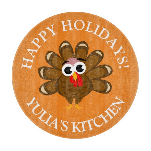 Persoonlijke Happy Thanksgiving Turkey Day Holiday Snijplank (Voorkant)
