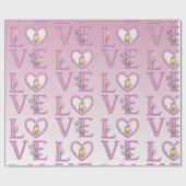 Persoonlijke Happy Valentijns Day Foto Cadeaupapier (Vlak)