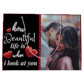 Persoonlijke Happy Valentijns Day Foto Groot Cadeauzakje (Achterkant)